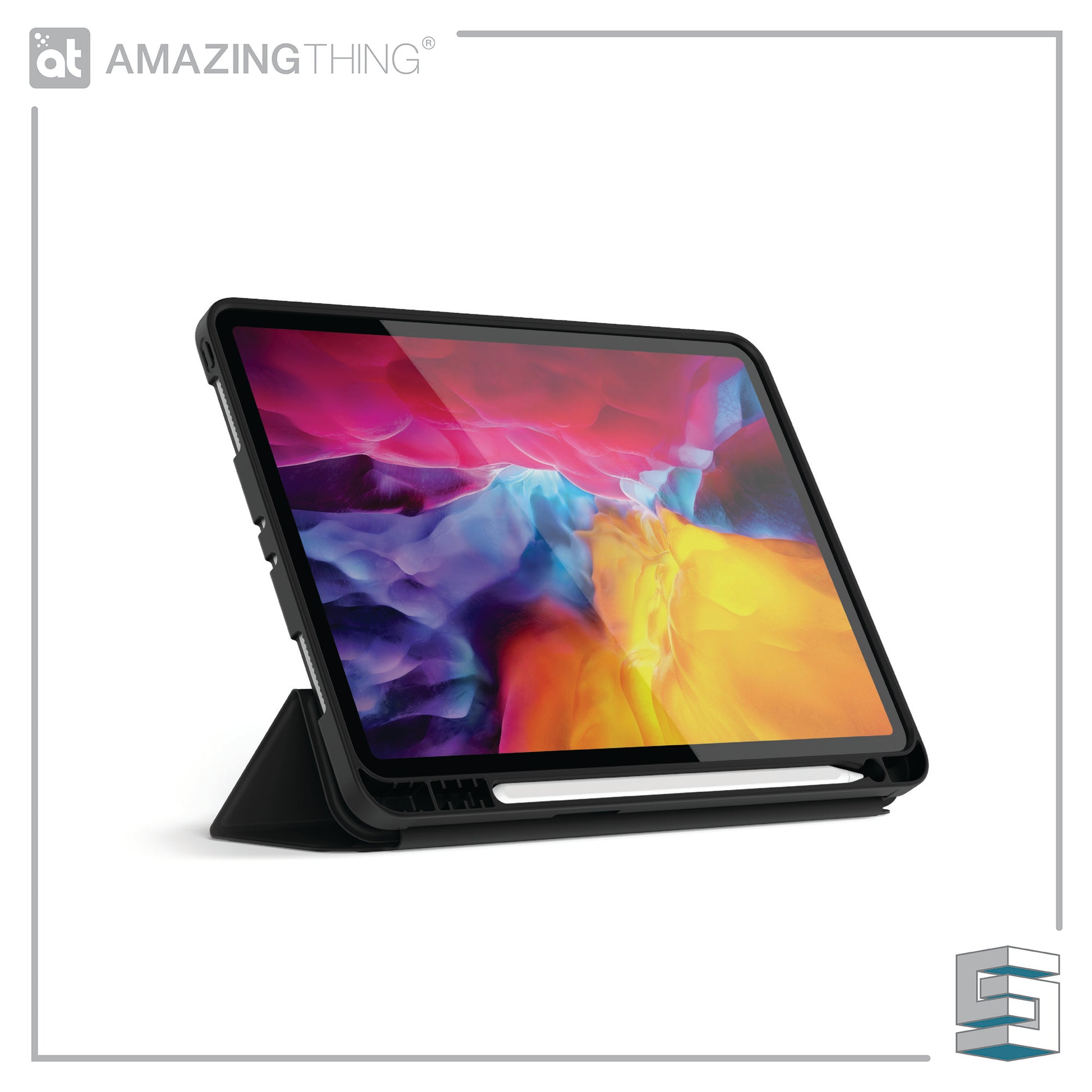 Case for Apple iPad Pro 12.9" (2020) - AMAZINGTHING Evolution (antimicrobial) Black Global Synergy Concepts