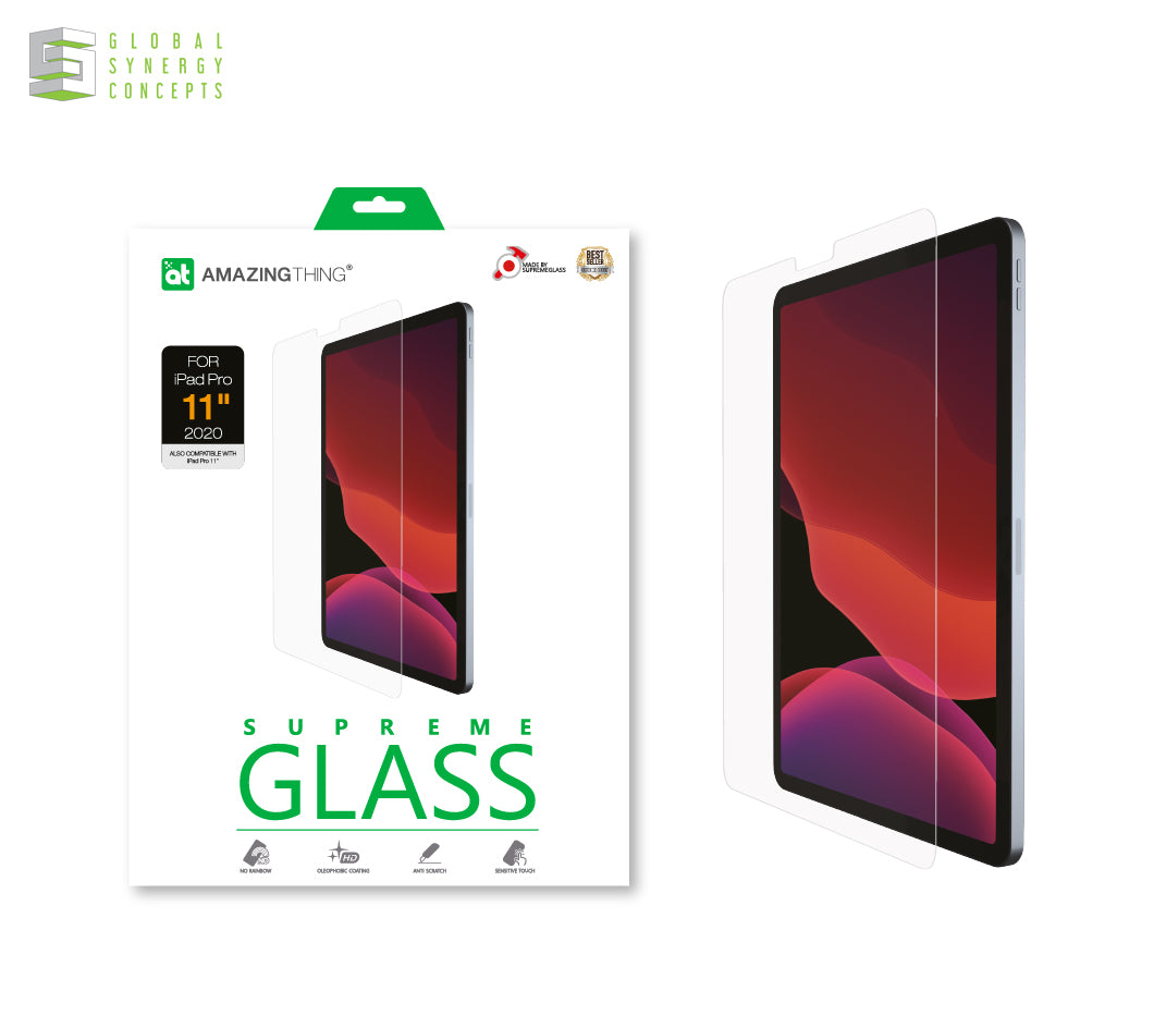 Tempered Glass for Apple iPad Pro 11" (2020) β AMAZINGTHING SupremeGlass Ultra Clear 0.3mm Global Synergy Concepts