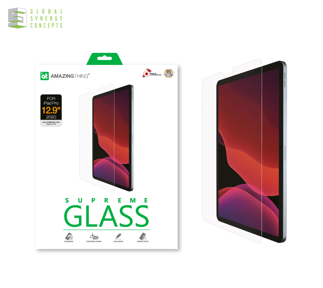 Tempered Glass for Apple iPad Pro 12.9" (2020) β AMAZINGTHING SupremeGlass Ultra Clear 0.3mm Global Synergy Concepts
