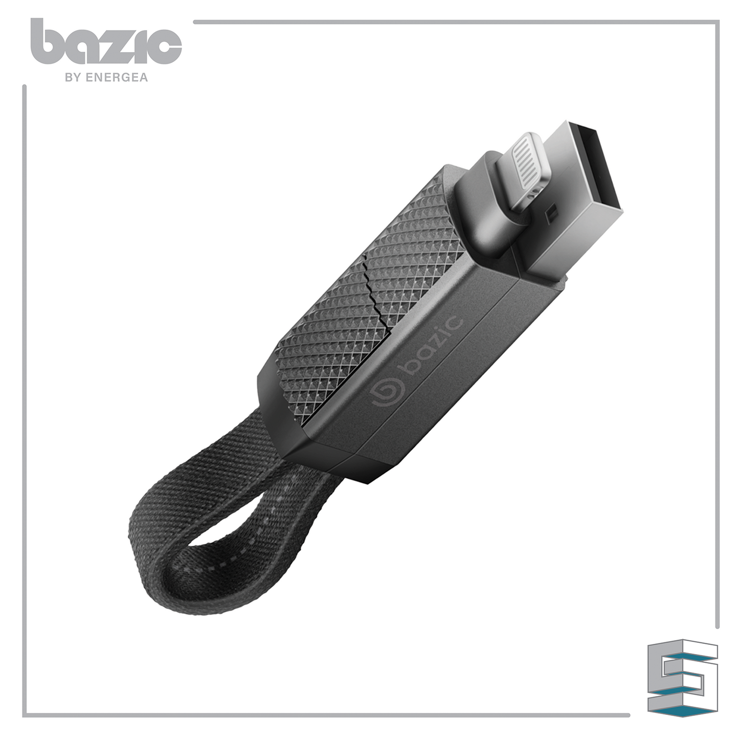USB-C + Lightning + USB-A Cable - ENERGEA Bazic Alucable 100CM Global Synergy Concepts