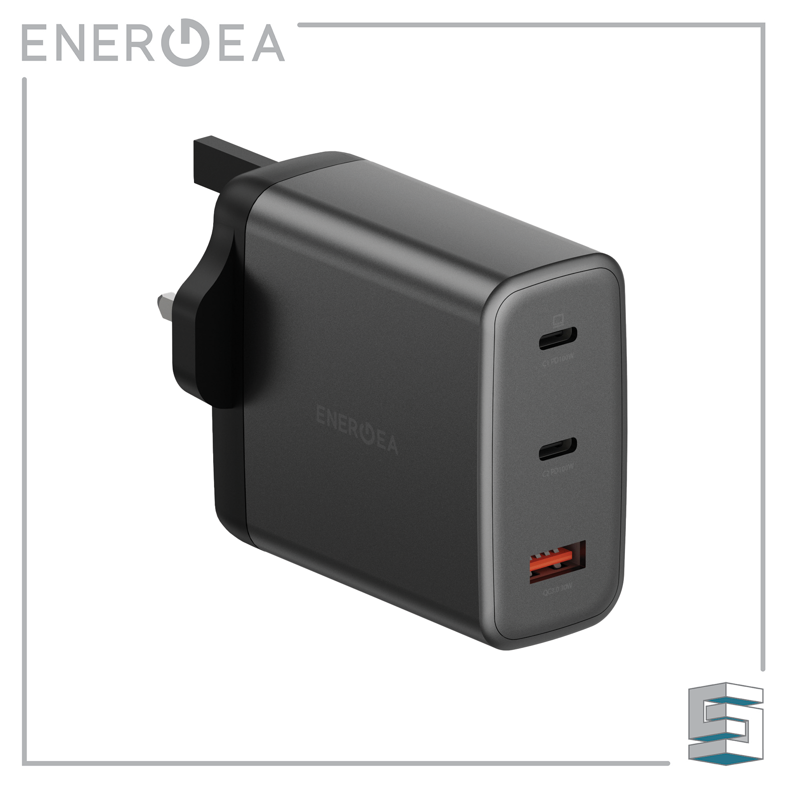 Wall Charger - ENERGEA AmpCharge GaN100 (2 USB-C & 1 USB-A) Global Synergy Concepts
