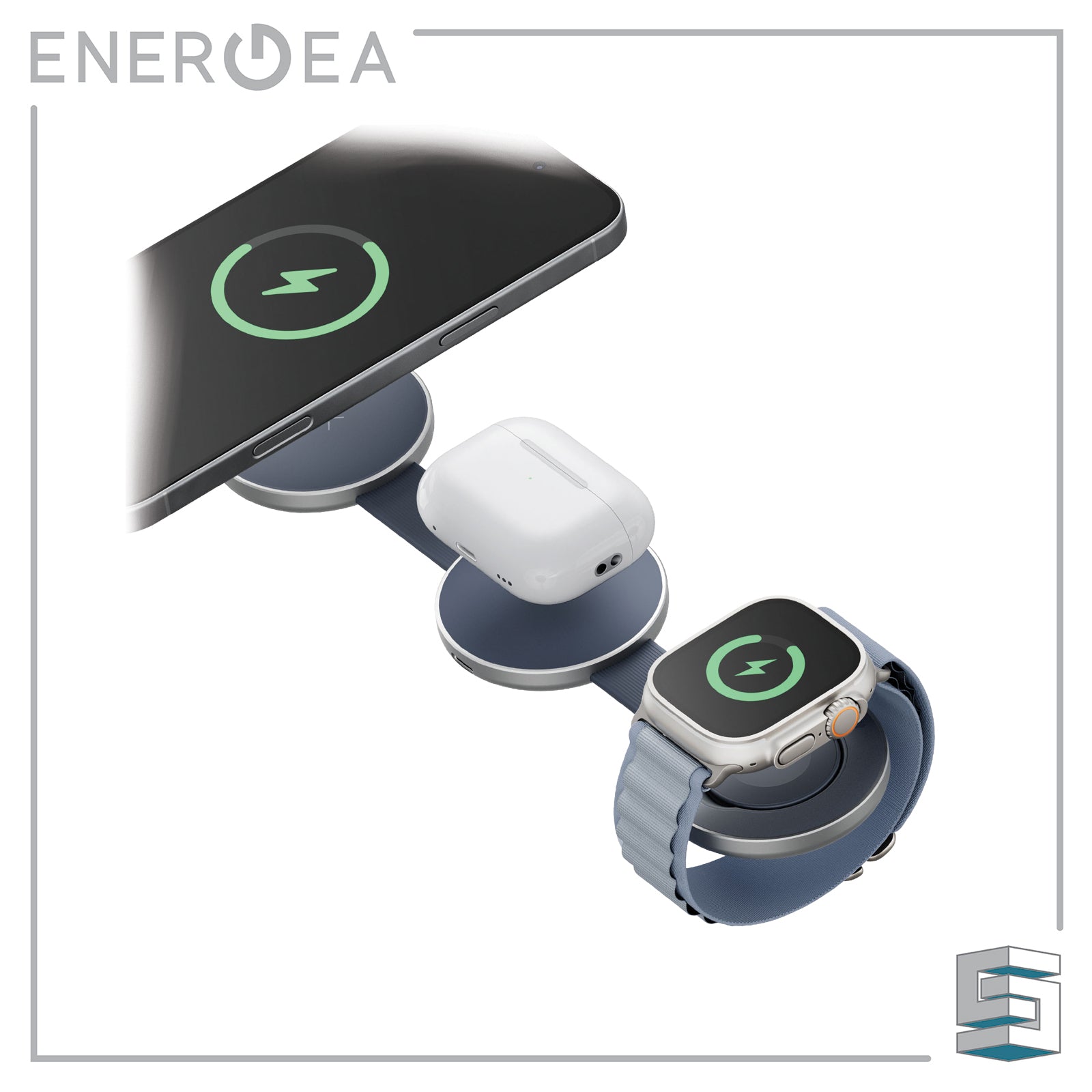 Wireless Charger (Foldable) - ENERGEA AluMag Trio Global Synergy Concepts