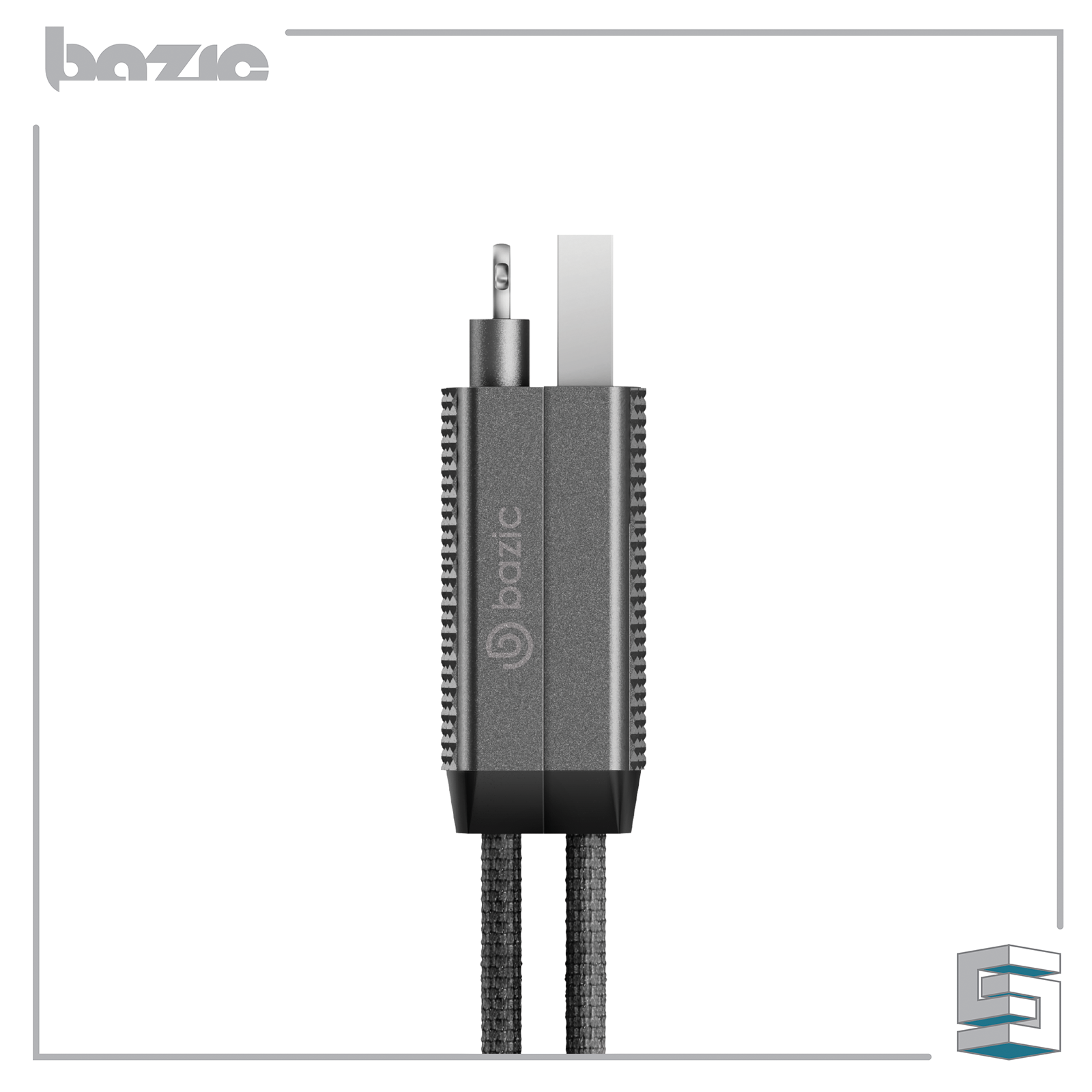 USB-C + Lightning + USB-A Cable - ENERGEA Bazic Alucable 100CM Global Synergy Concepts