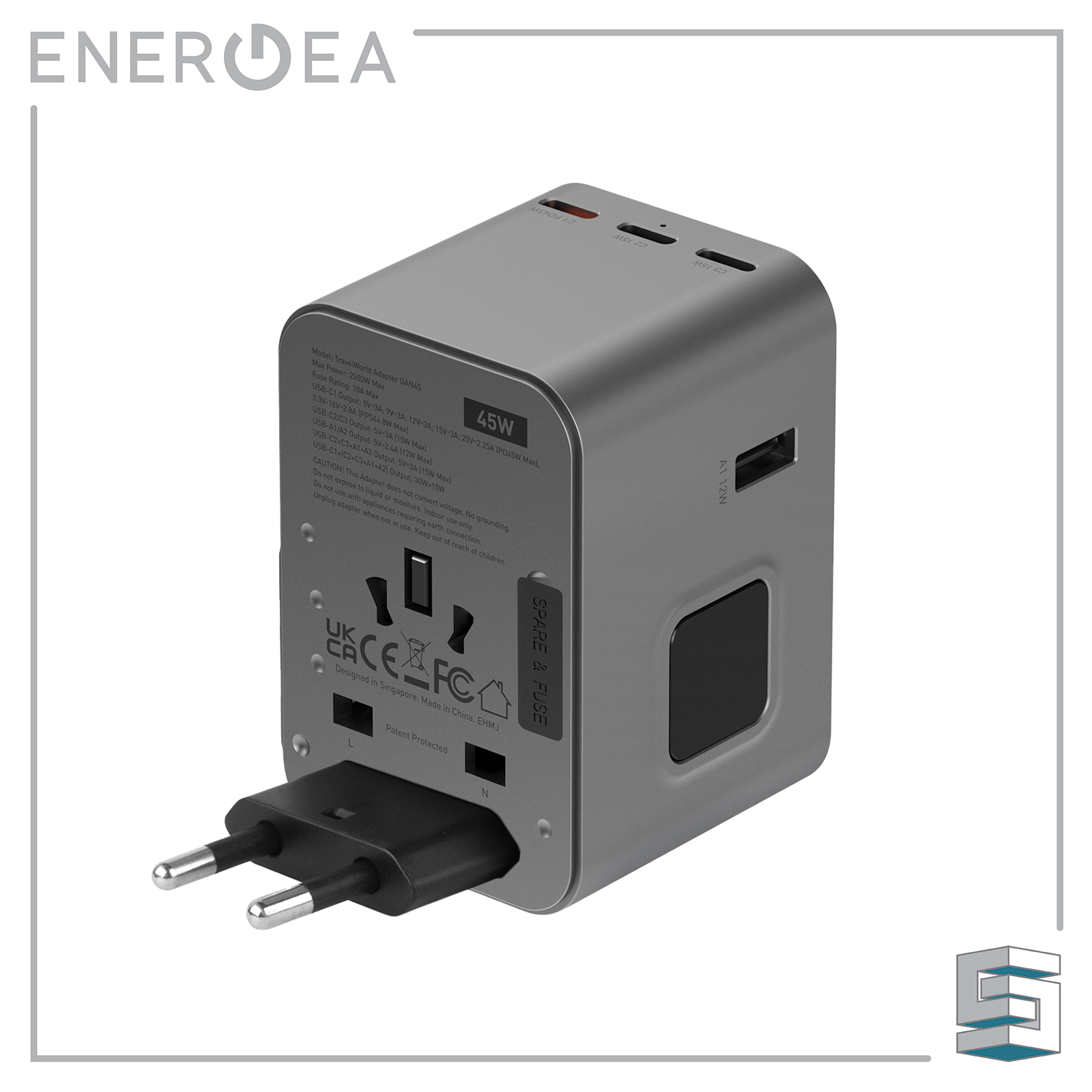 Wall charger - ENERGEA TravelWorld GaN45 Global Synergy Concepts