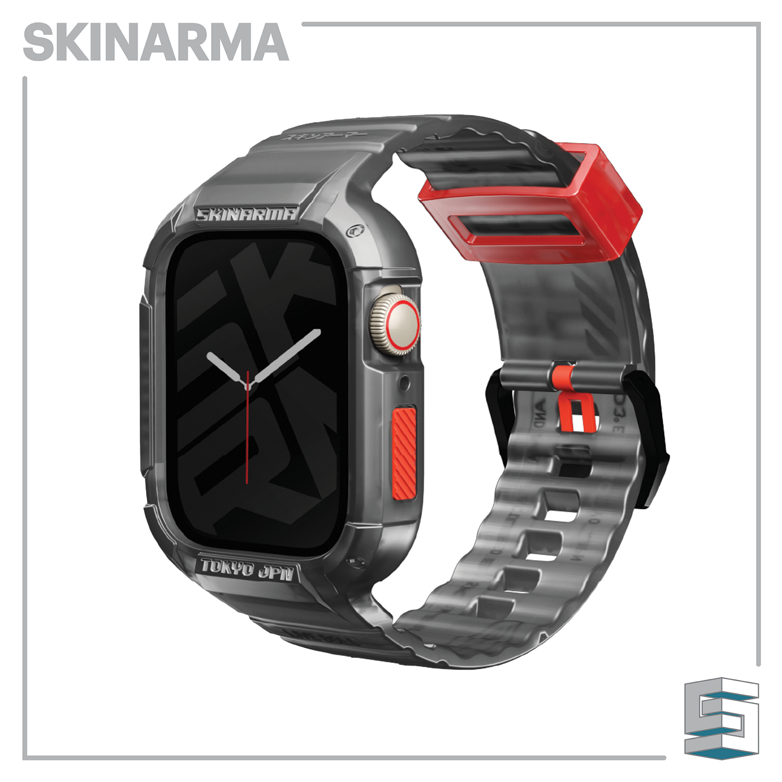 SKINARMA 2-IN-1 APPLE WATCH STRAP + CASE SAIDO 45/44 MM Global Synergy Concepts