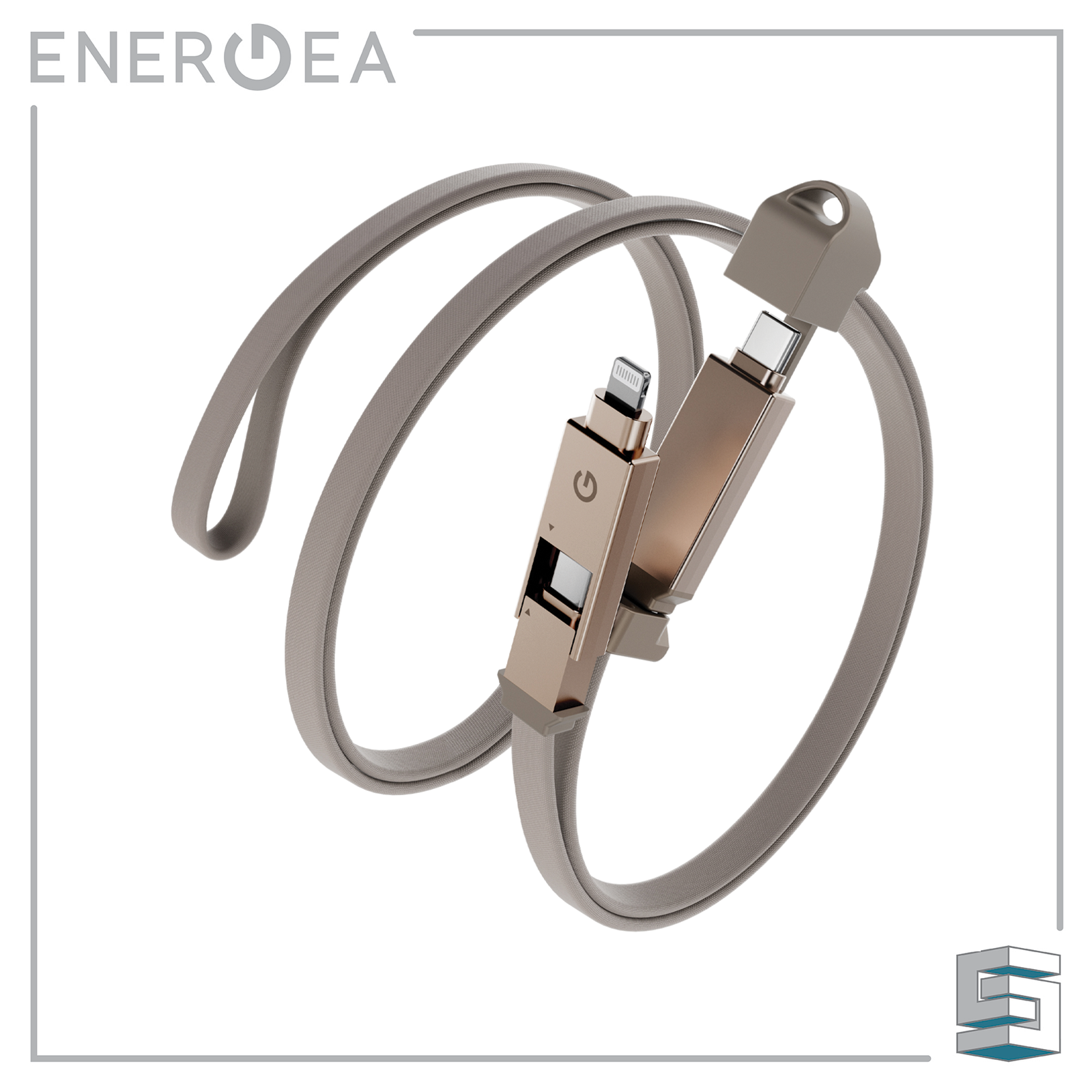 2-in-1 USB-C + Lightning Cable - ENERGEA Sheath 100CM Global Synergy Concepts