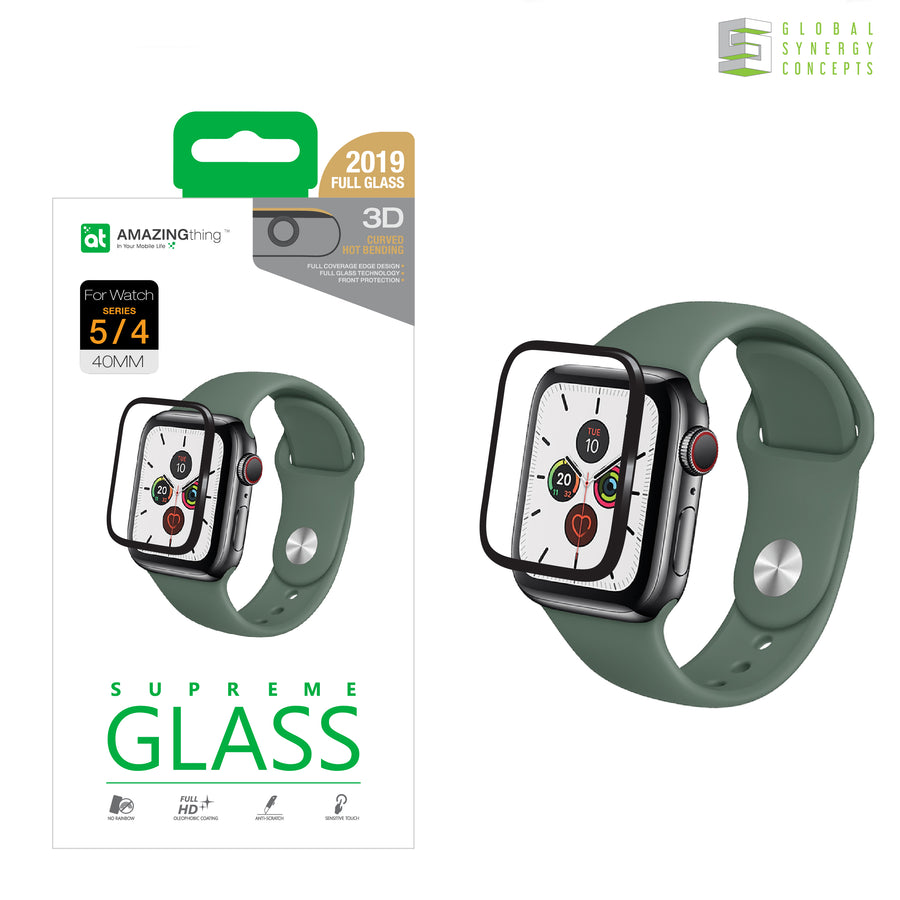 Tempered Glass for Apple Watch - AMAZINGTHING SupremeGlass 3D Fully Covered 0.3mm Global Synergy Concepts