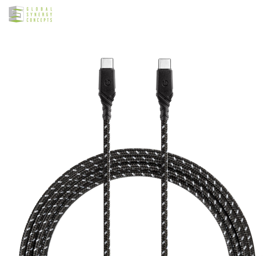 Charge & Sync 2.0 USB-C to USB-C Cable - ENERGEA Duraglitz 5A 1.5m (antimicrobial) Global Synergy Concepts