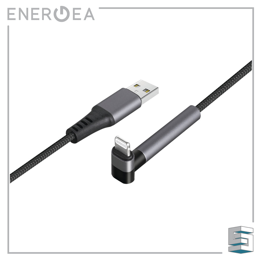 Charge & Sync USB-A to Lightning Video Cable - ENERGEA AluTough Edge MFI 1.5m (antimicrobial) Global Synergy Concepts