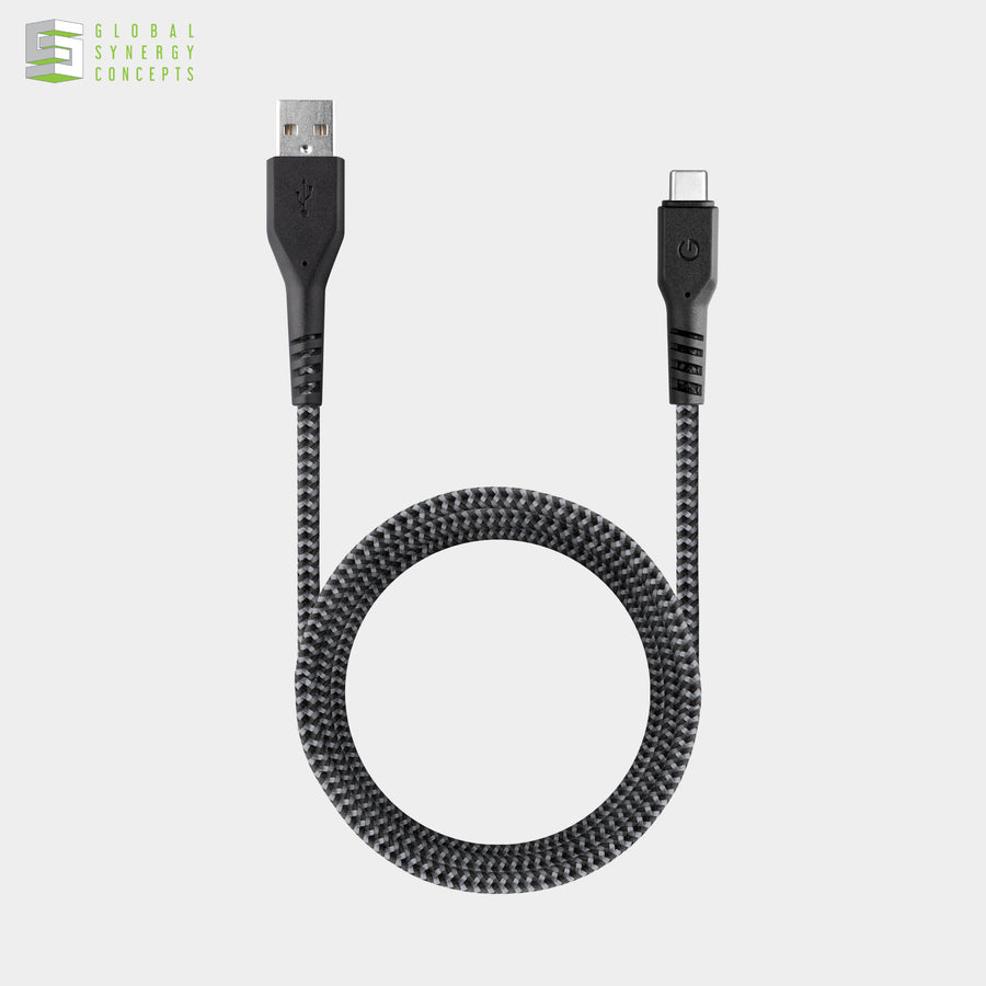 Charge & Sync 2.0 USB-C to USB-A 5A Cable - ENERGEA FibraTough 1.5m (Huawei Super Charge) Global Synergy Concepts