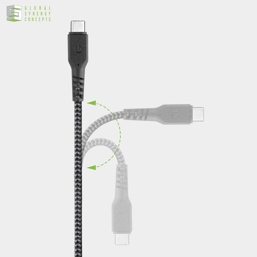 Charge & Sync 2.0 USB-C to USB-A 5A Cable - ENERGEA FibraTough 1.5m (Huawei Super Charge) Global Synergy Concepts