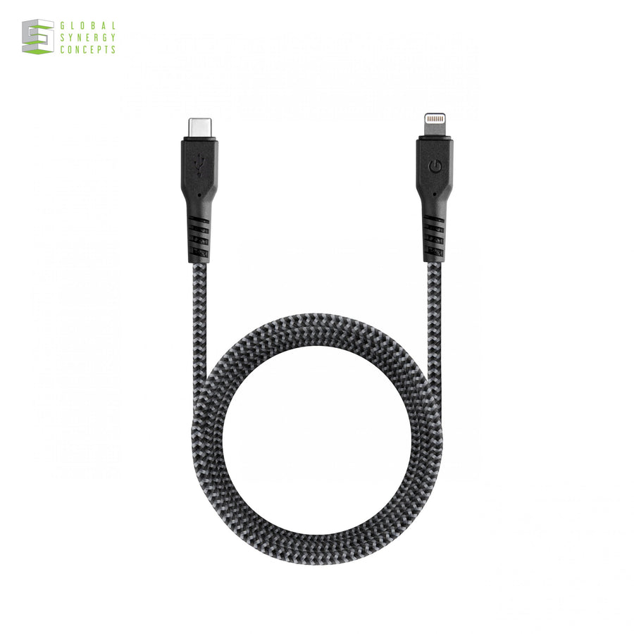 Charge & Sync USB-C to Lightning Cable - ENERGEA FibraTough MFI 1.5m Global Synergy Concepts