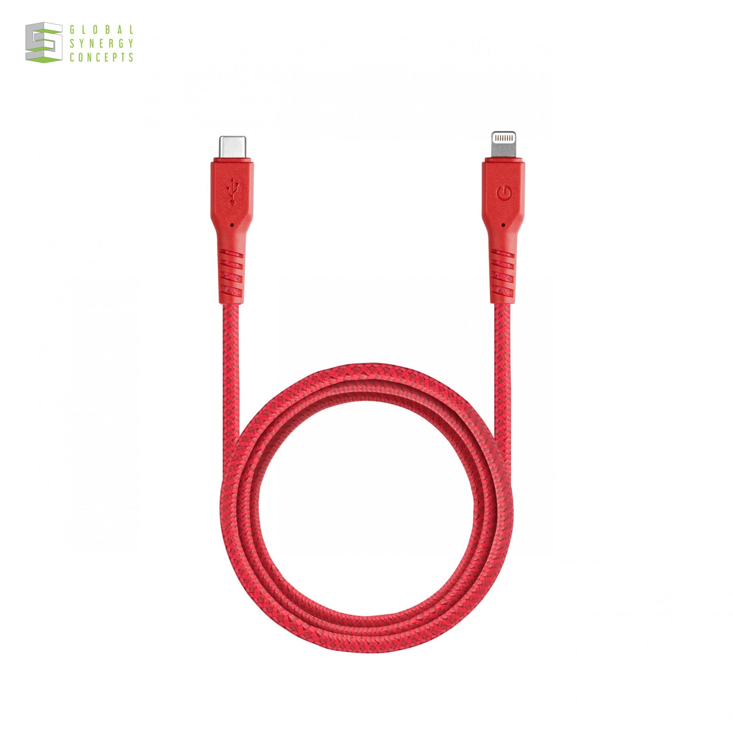 Charge & Sync USB-C to Lightning Cable - ENERGEA FibraTough MFI 1.5m Global Synergy Concepts