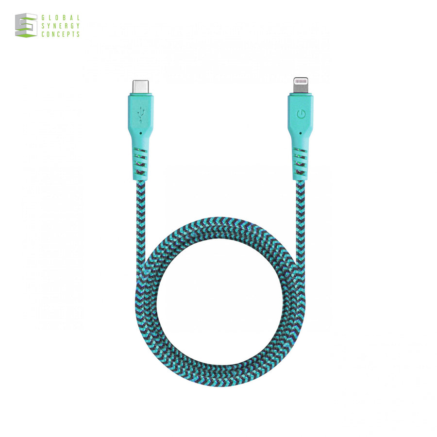Charge & Sync USB-C to Lightning Cable - ENERGEA FibraTough MFI 1.5m Global Synergy Concepts
