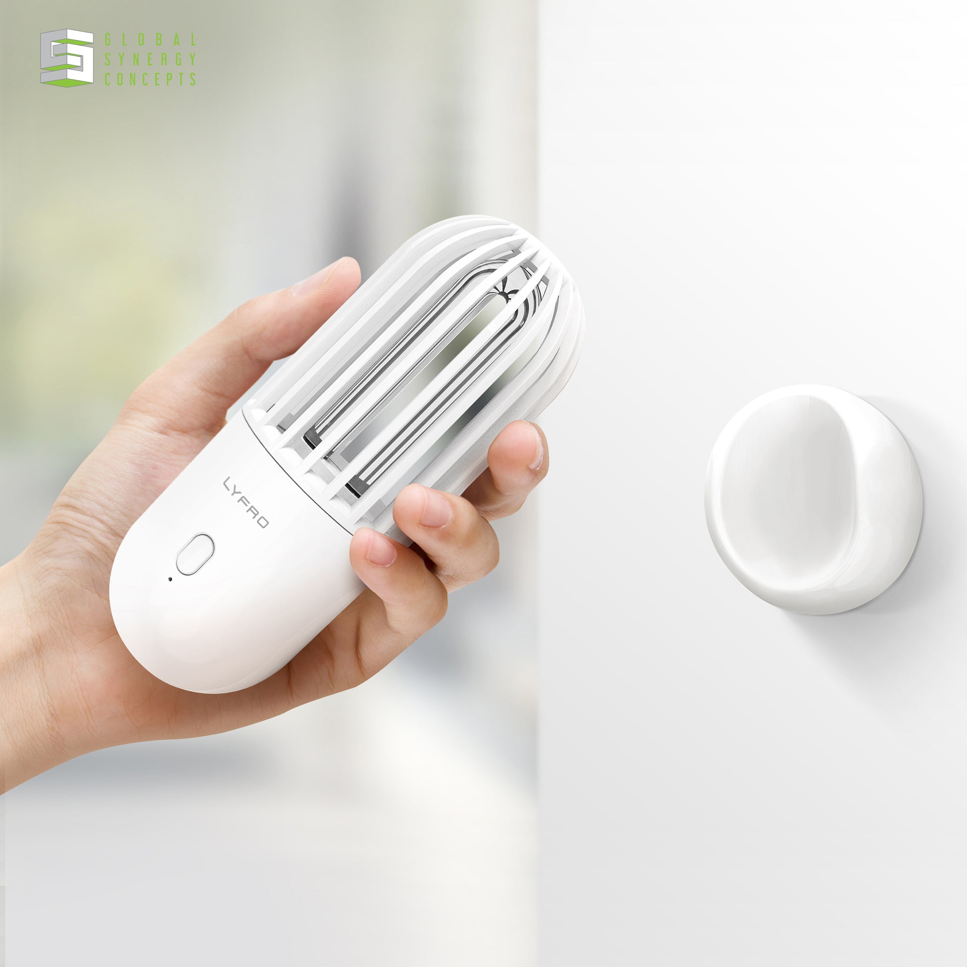 Portable UVC+Ozone Disinfection Lamp with Magnetic Base - LYFRO Hova Global Synergy Concepts