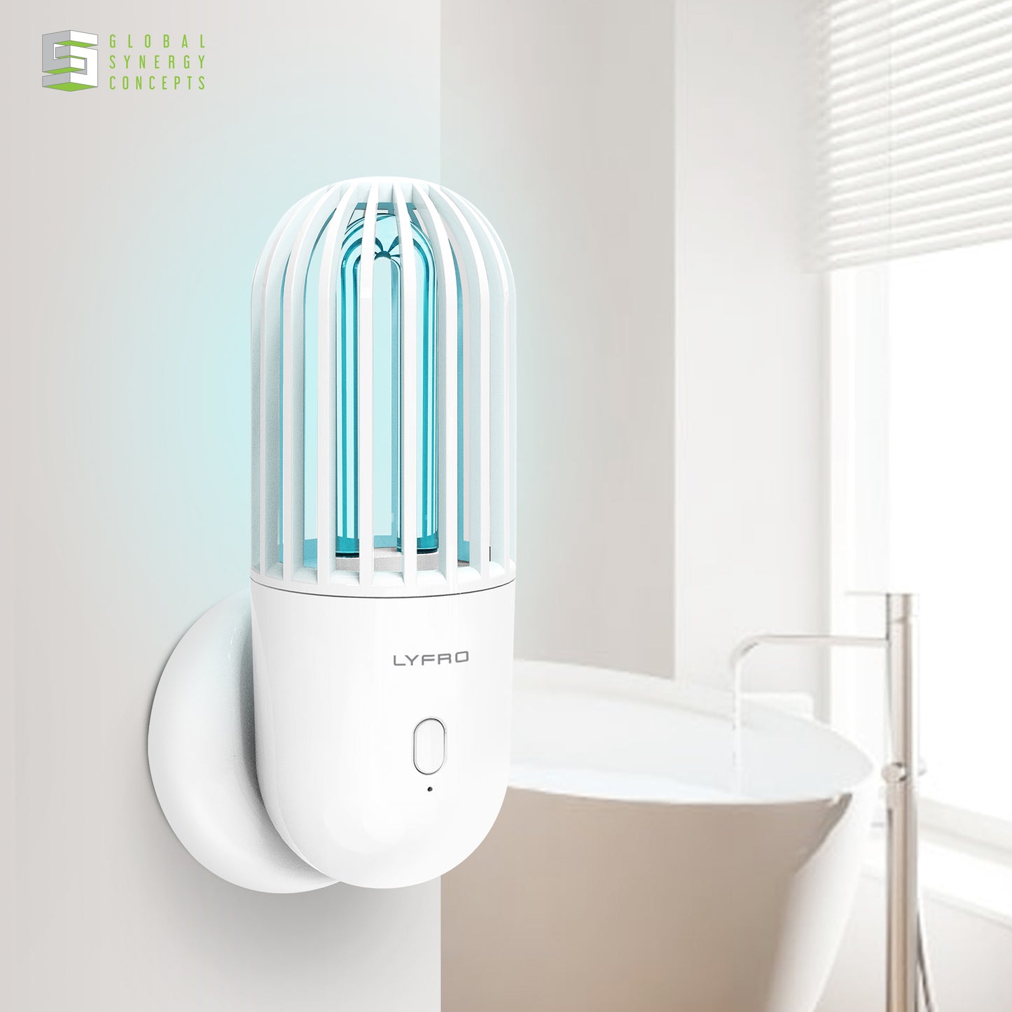 Portable UVC+Ozone Disinfection Lamp with Magnetic Base - LYFRO Hova Global Synergy Concepts