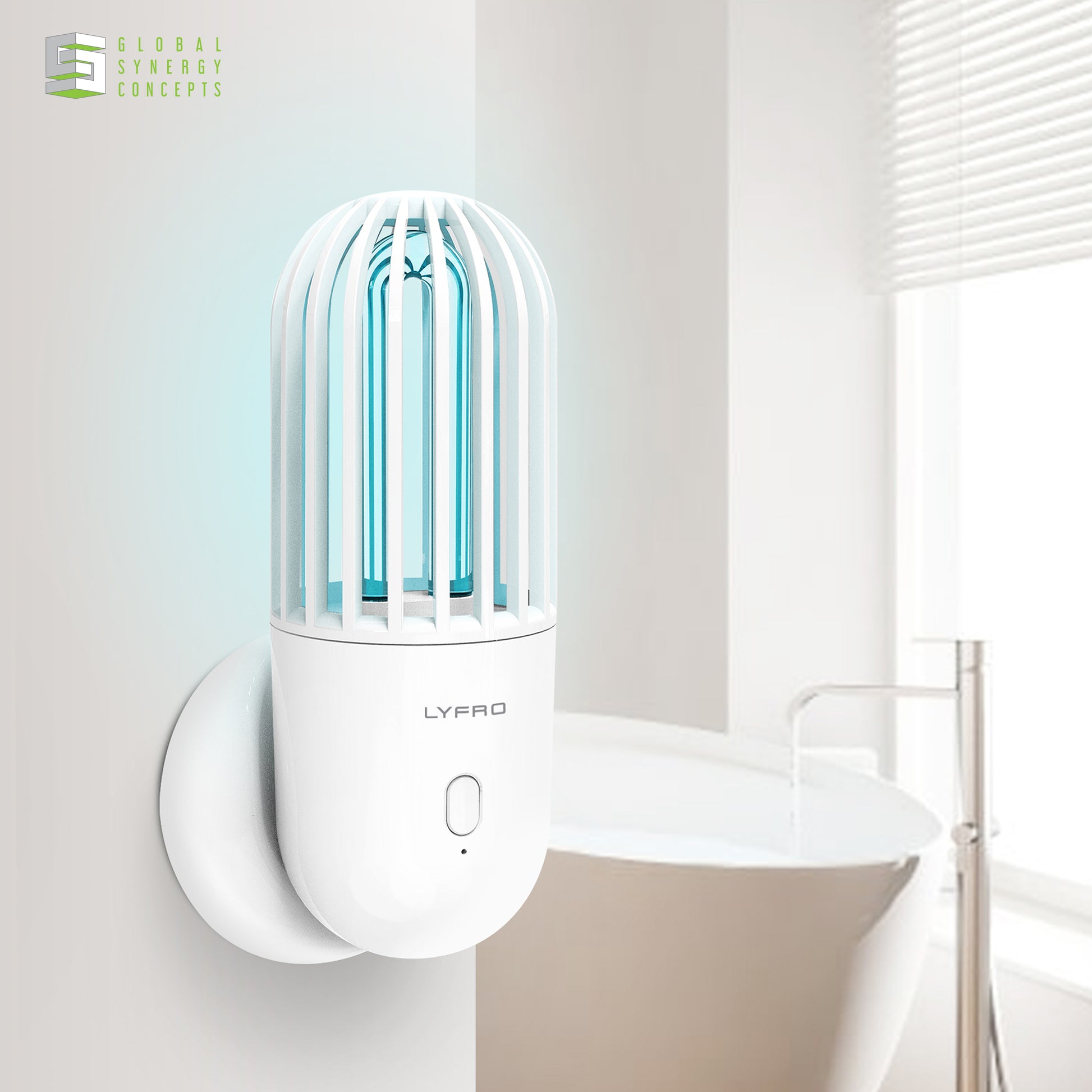 Portable UVC+Ozone Disinfection Lamp with Magnetic Base - LYFRO Hova Global Synergy Concepts