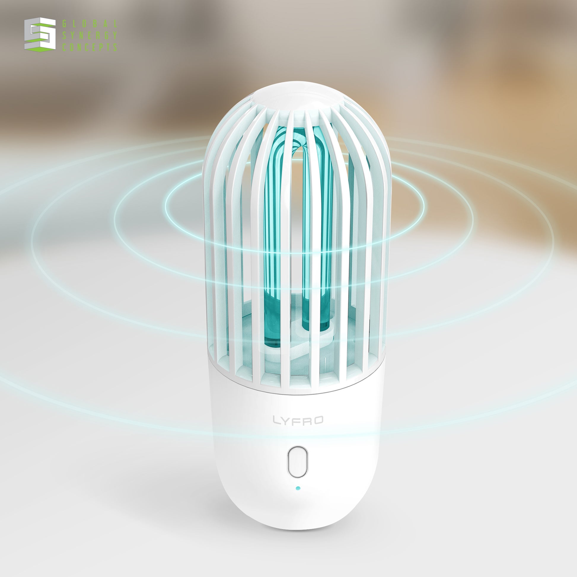 Portable UVC+Ozone Disinfection Lamp with Magnetic Base - LYFRO Hova Global Synergy Concepts