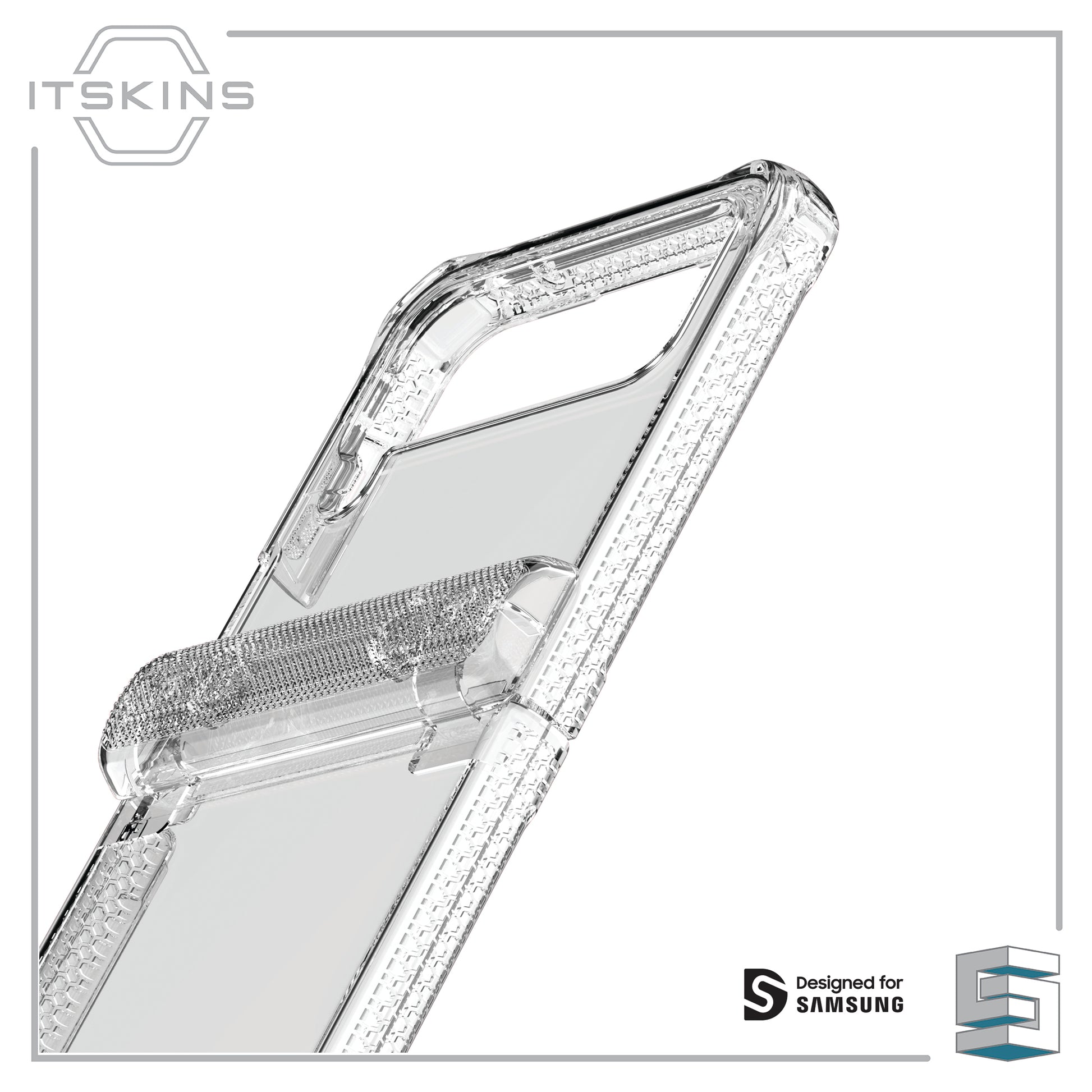 Case for Samsung Galaxy Z Flip4 5G - ITSKINS Supreme_R Clear // Hinge Global Synergy Concepts