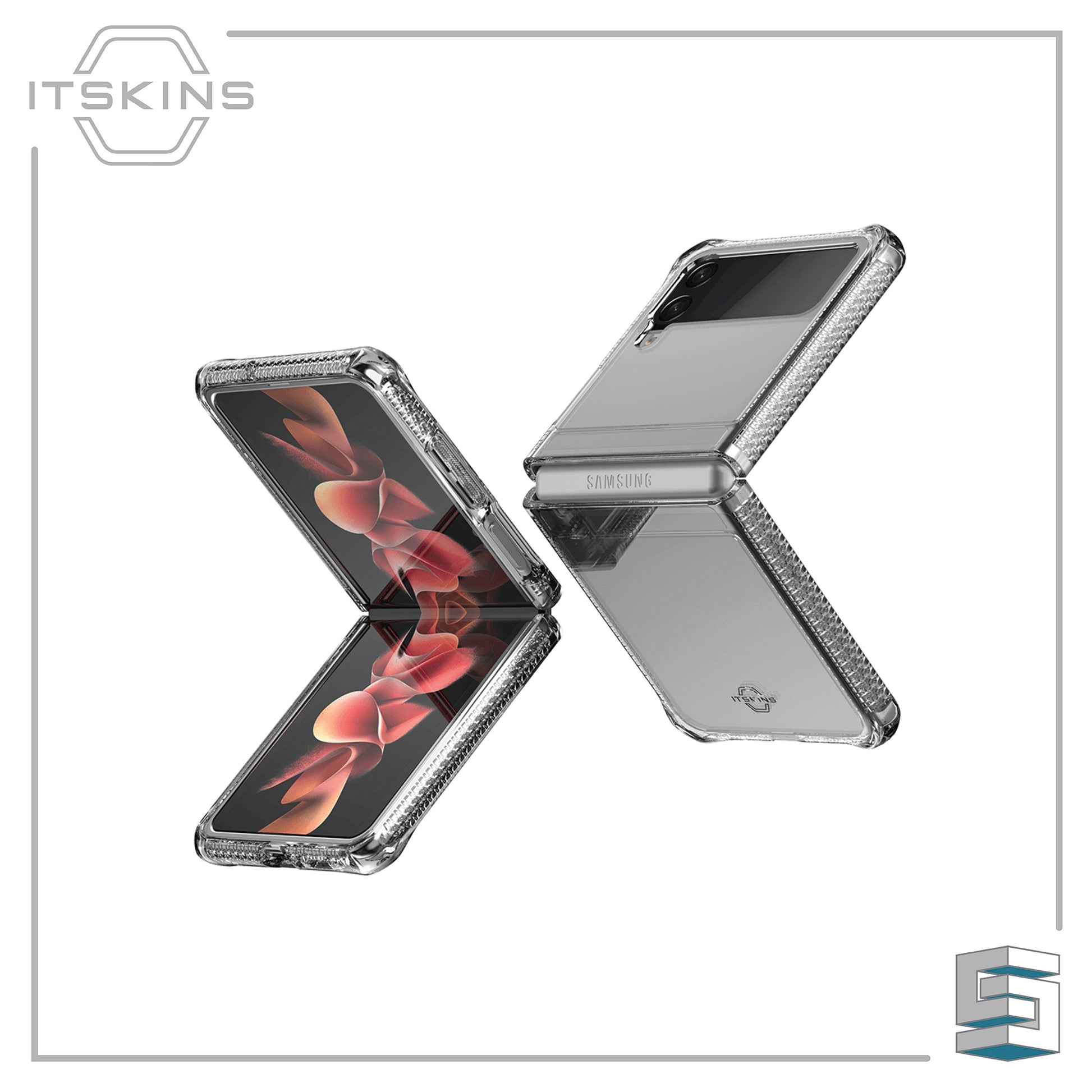 Case for Samsung Galaxy Z Flip3 5G - ITSKINS Hybrid // Clear Global Synergy Concepts