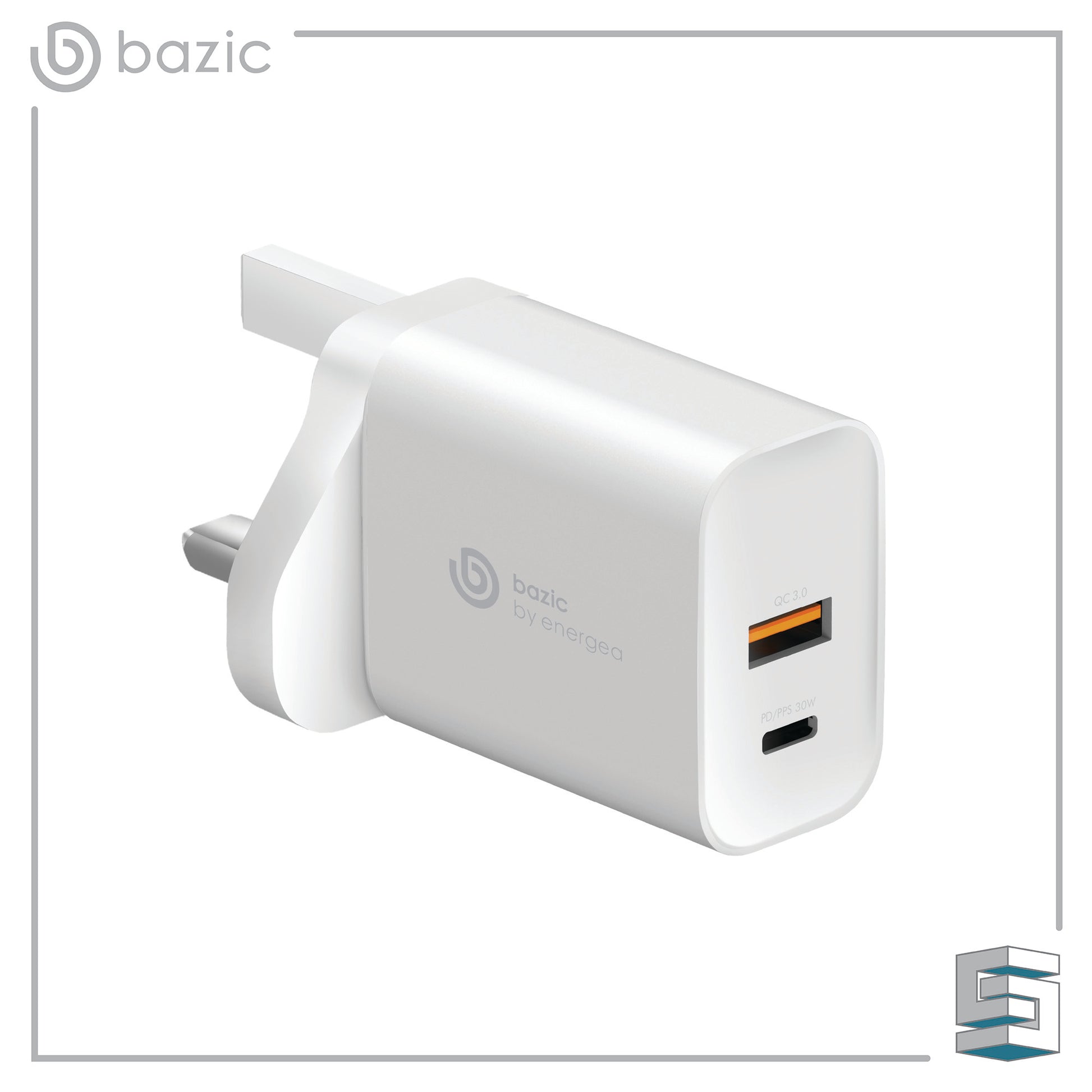 Dual Ports PD Wall Charger - Bazic by ENERGEA GoPort PD30W Global Synergy Concepts