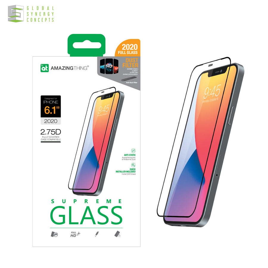 Tempered Glass for Apple iPhone 12 series - AMAZINGTHING SupremeGlass Dust Filter 2.75D 0.3mm Full Glass Global Synergy Concepts