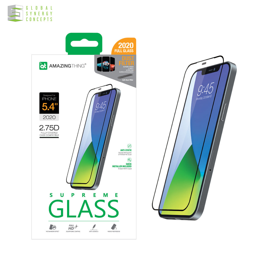 Tempered Glass for Apple iPhone 12 series - AMAZINGTHING SupremeGlass Dust Filter 2.75D 0.3mm Full Glass Global Synergy Concepts