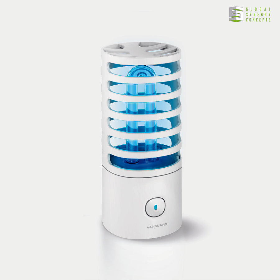 Portable 360° Germicidal Lamp UVC Ray + Ozone Air Disinfection - VANGUARD SmartCare Illumax (White) Global Synergy Concepts