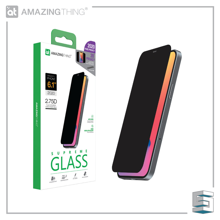 Tempered Glass for Apple iPhone 12 series – AMAZINGTHING SupremeGlass Dust Filter 2.75D Privacy Global Synergy Concepts