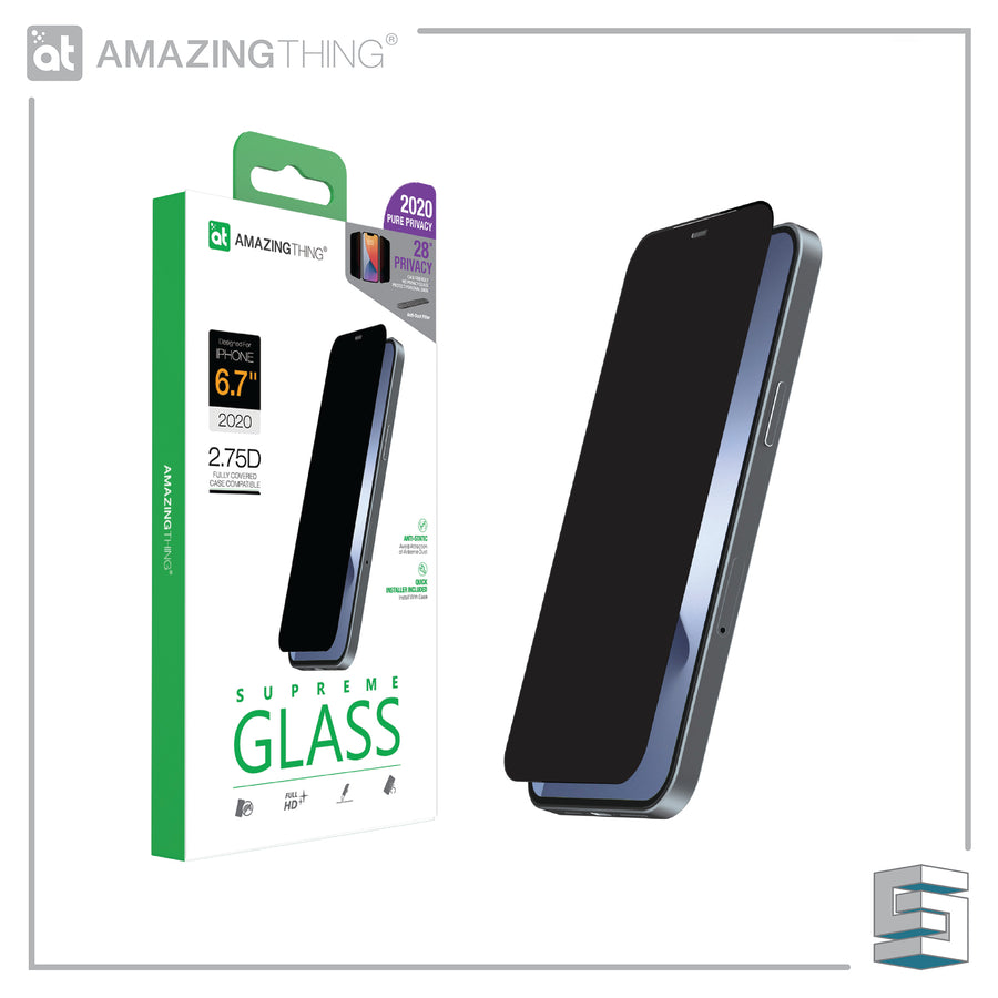 Tempered Glass for Apple iPhone 12 series – AMAZINGTHING SupremeGlass Dust Filter 2.75D Privacy Global Synergy Concepts